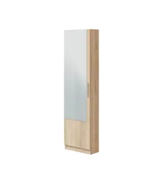 GUSTO Zapatero 1puerta + espejo (6 alturas-12varillas) Roble Canadian