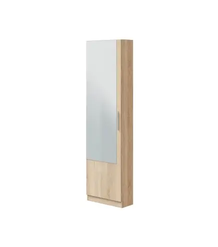 GUSTO Zapatero 1puerta + espejo (6 alturas-12varillas) Roble Canadian