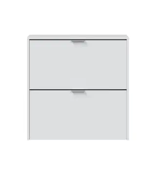 MAELYS Zapatero 2 puertas 75 (16 pares) Blanco