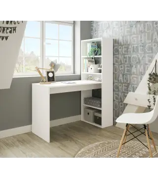 GIO PLUS Mesa + estanteria Blanco Artik