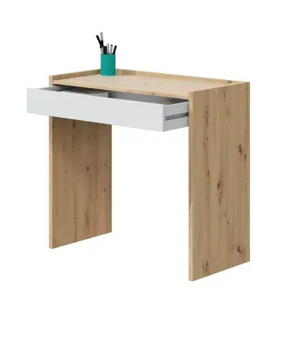 JUNIOR Mesa escritorio cajón Roble Nodi/Bl.Artik