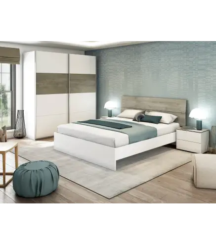 OIKOS Cabezal + 2 mesitas (2C) Bl.Artik/Roble Alaska