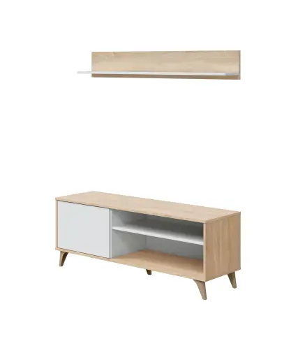 RELAX Mueble TV + estante R.Canadian/Bl.Artik