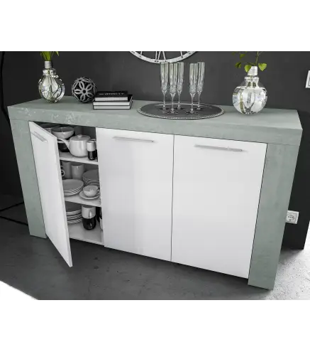 URBAN Buffet 3 puertas Cemento/ Bl. Artik