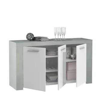 URBAN Buffet 3 puertas Cemento/ Bl. Artik