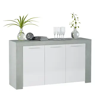 URBAN Buffet 3 puertas Cemento/ Bl. Artik