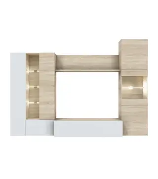 DISEGNO Salón compacto 260 Roble Canadian/Bl.Brillo