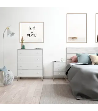 DREAMS Cabezal + 2 mesitas (3C) Bl.Artik/Bl.Velho