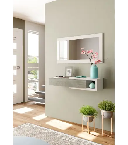 ENZO Recibidor 1c + espejo R. Alaska/Bl. Artik