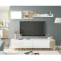 TEMPUS Salón mueble TV Blanco Artik/Natur