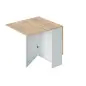 VOLARE Mesa cocina alas abatibles 31-140cm Roble Canadian/Blanco Artik