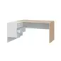 STYLE Mesa despacho con buc (reversible) Roble Canadian/Blanco Artik
