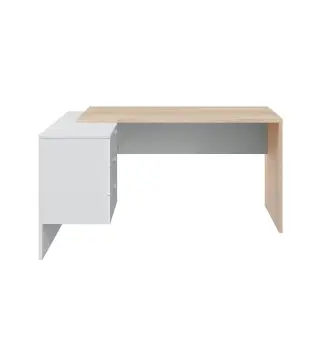 STYLE Mesa despacho con buc (reversible) Roble Canadian/Blanco Artik