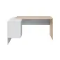 STYLE Mesa despacho con buc (reversible) Roble Canadian/Blanco Artik