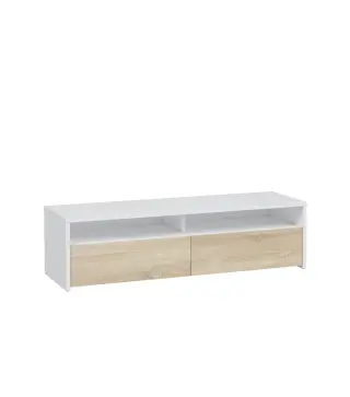 TOKIO Mueble TV 2 puertas Blanco Artik/Roble Canadian