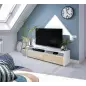 TOKIO Mueble TV 2 puertas Blanco Artik/Roble Canadian