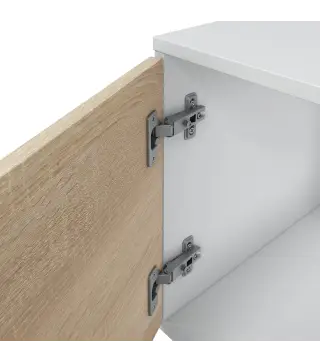 STYLUS PLUS Módulo TV + estante colgar Bl.Brillo/R.Canadian