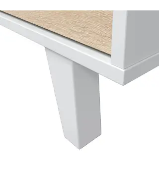 STYLUS PLUS Módulo TV + estante colgar Bl.Brillo/R.Canadian