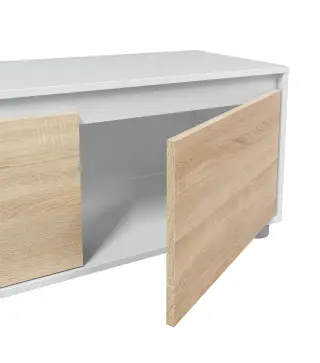 HOME Salón TV Roble Canadian/Blanco Artik