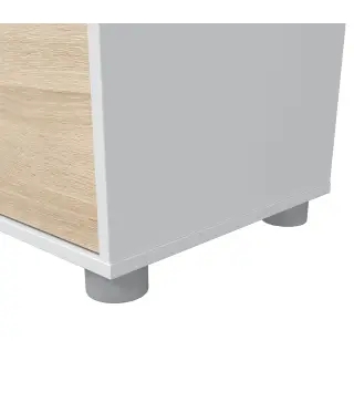 HOME Salón TV Roble Canadian/Blanco Artik