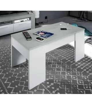 FLOW Mesa de centro elevable Cemento/ Bl. Artik