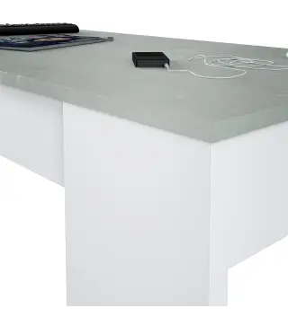 FLOW Mesa de centro elevable Cemento/ Bl. Artik