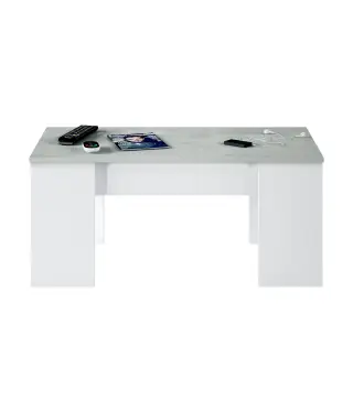 FLOW Mesa de centro elevable Cemento/ Bl. Artik