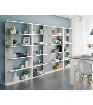 LORAS Estantería Bl.Artik/Cemento