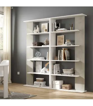 LORAS Estantería Bl.Artik/Cemento