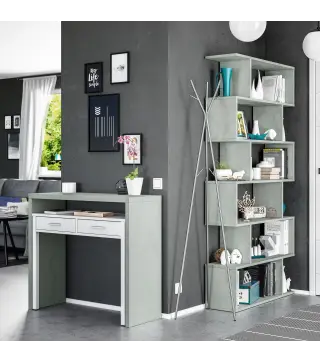 TYRION CONSOLA Escritorio Bl.Artik/Cemento