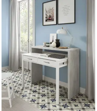 TYRION CONSOLA Escritorio Bl.Artik/Cemento