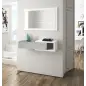 ENZO Recibidor 1c + espejo Cemento/Blanco Artik