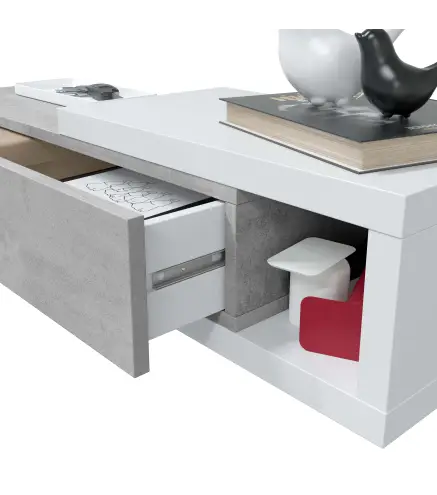 ENZO Recibidor 1c + espejo Cemento/Blanco Artik