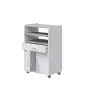 CHEFF Mueble microondas 1c+2p Blanco Artik/Cemento