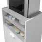 CHEFF Mueble microondas 1c+2p Blanco Artik/Cemento