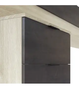 NOON Cabezal + 2 mesitas 2 cajones R.Canadian/Oxido