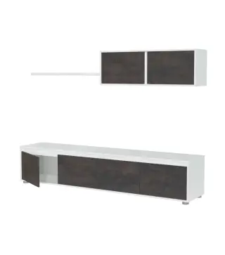 HOME Salón TV Blanco Artik/Oxido