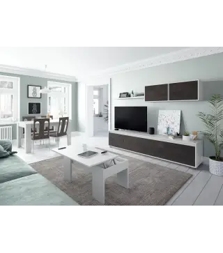 HOME Salón TV Blanco Artik/Oxido