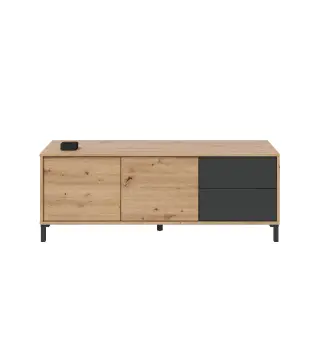 URBAN PLUS Mueble TV 2p+2c R.Nodi/Gris Antracita