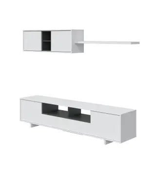 VARYS Salón TV Bl.Brillo/Gris Gu