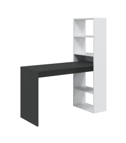 GIO PLUS Mesa + estanteria Bl.Artik/Gris Antracita