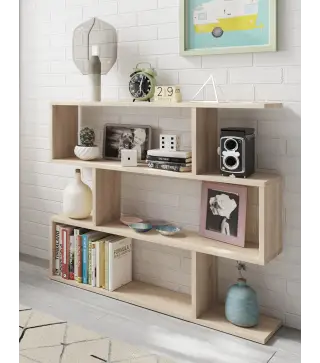 DANERYS Estantería baja Roble Canadian