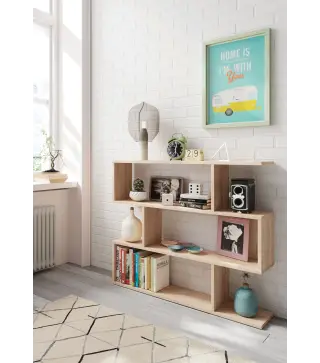 DANERYS Estantería baja Roble Canadian