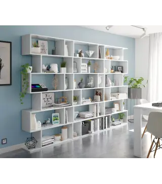 DANERYS Estantería alta Blanco Brillo