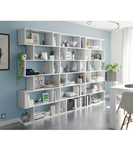 DANERYS Estantería alta Blanco Brillo