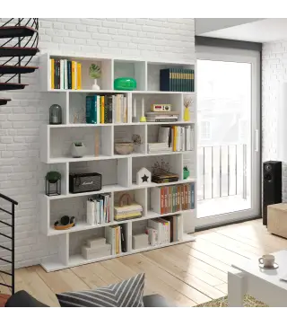 DANERYS Estantería alta Blanco Brillo