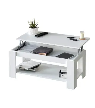 FLOW Mesa centro elevable Blanco Artik