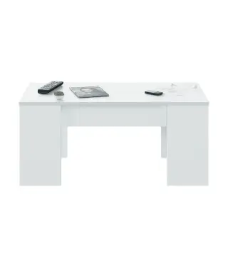 FLOW Mesa centro elevable Blanco Artik