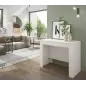 FUNZIONALE CONSOLA comedor 90x50-237 EXTENSIBLE Blanco Brillo