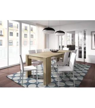 FUNZIONALE CONSOLA comedor 90x50-237 EXTENSIBLE Roble Canadian